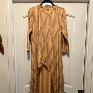 Manaola Hawaii Tan High-Low Tunic Top